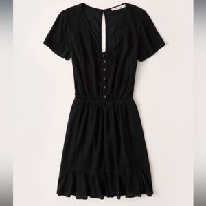 Abercrombie & Fitch Short Sleeve Ruffle Hem Dress
